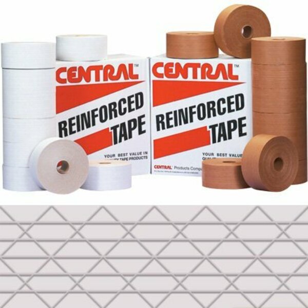 Bsc Preferred 72mm x 375' White Central 240 Reinforced Tape, 8PK T906240W
